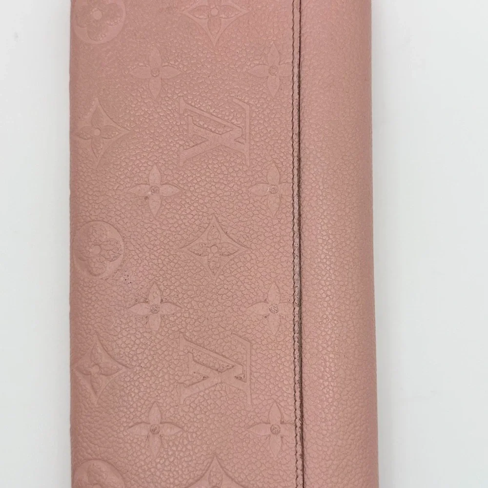 Louis Vuitton Poudre Empriente Sarah Wallet w/ Chain Blush Pink - Picture 11 of 16